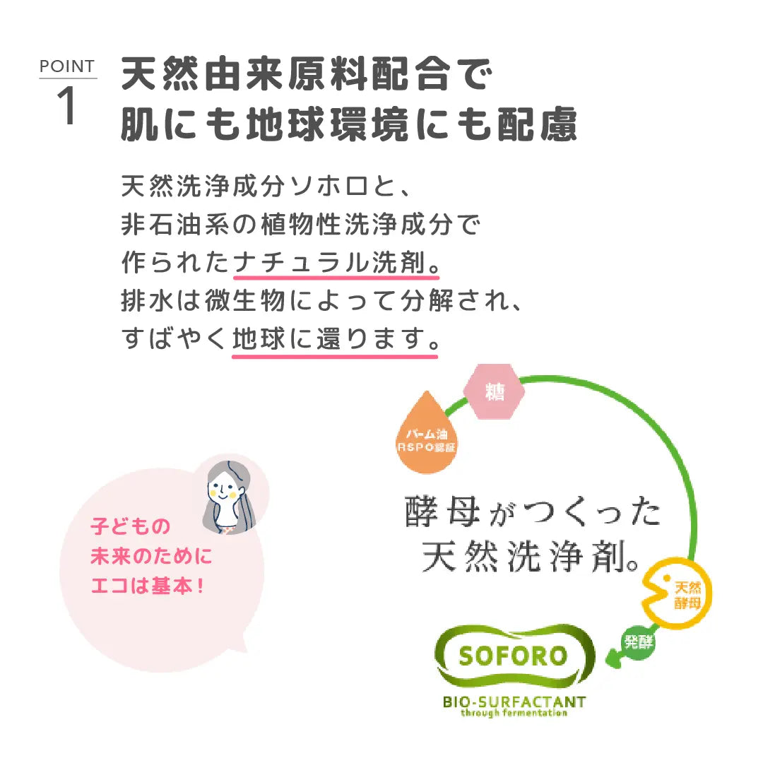 天然由来原料配合で肌にも地球環境にも配慮