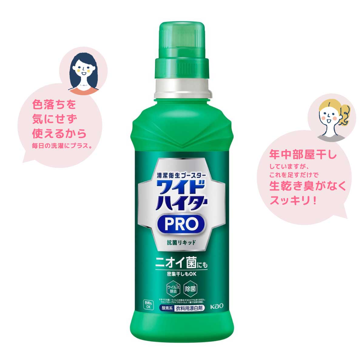 ワイドハイター PRO 抗菌リキッド 本体600ML 詰め替え480ML×2個