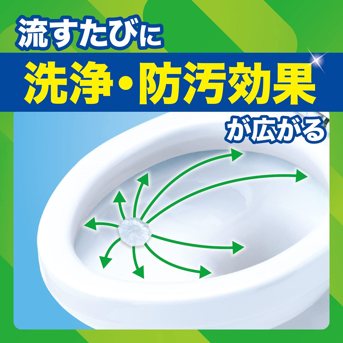 流すたびに洗浄・防汚効果