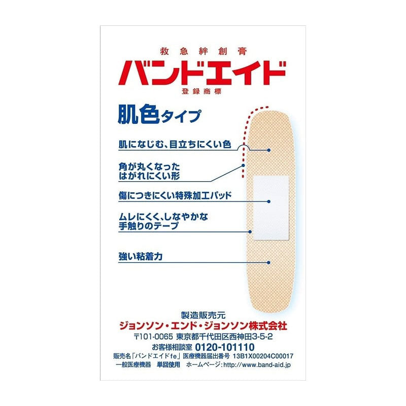 バンドエイド 肌色タイプ 裏面