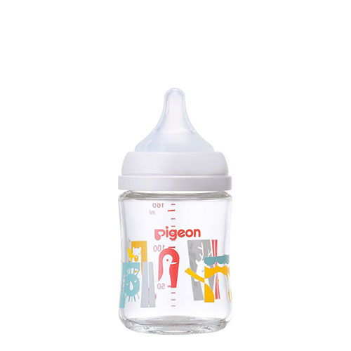 母乳実感哺乳びん 耐熱ガラス160ml (Zoo) 本体