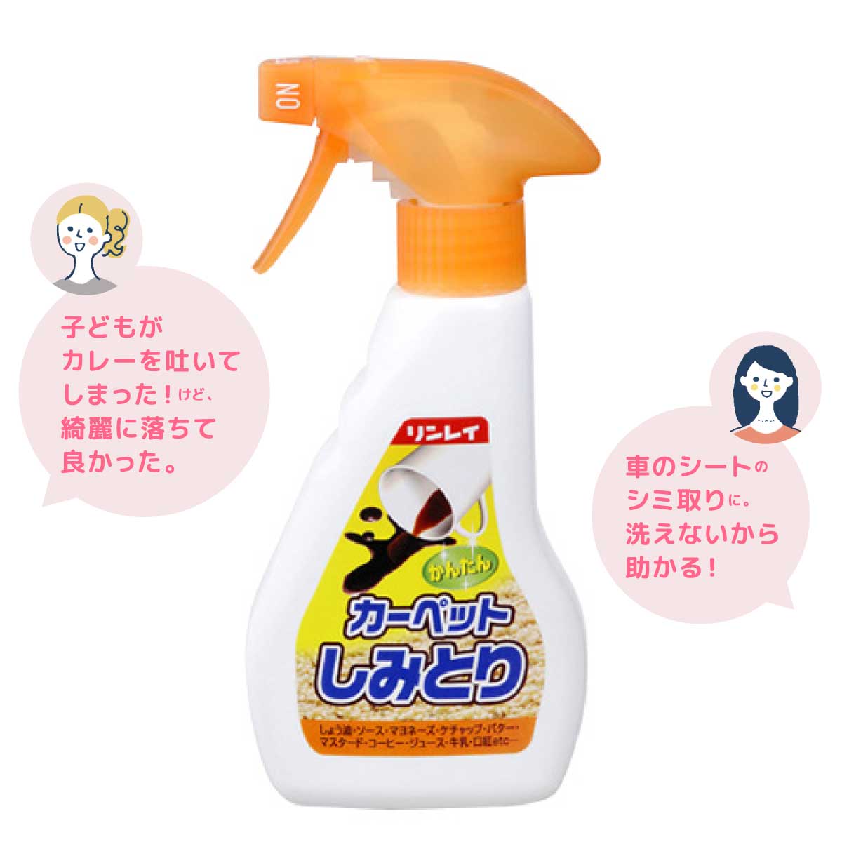 カーペットかんたんしみとり コメント付き